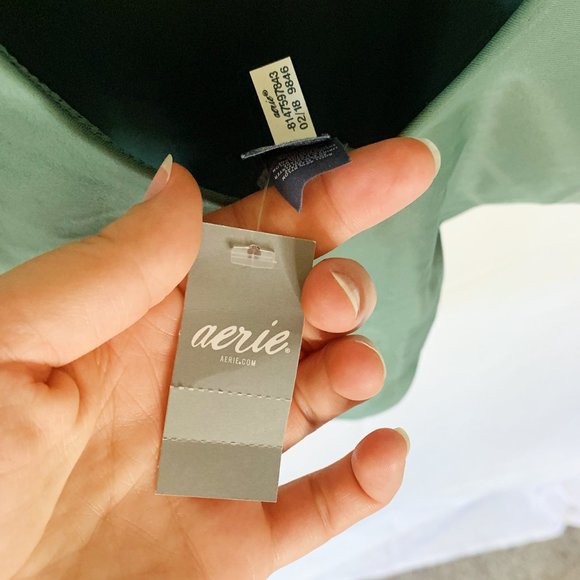 Aerie NWT One Piece High Leg Green Swimsuit Size M - Picture 4 of 5